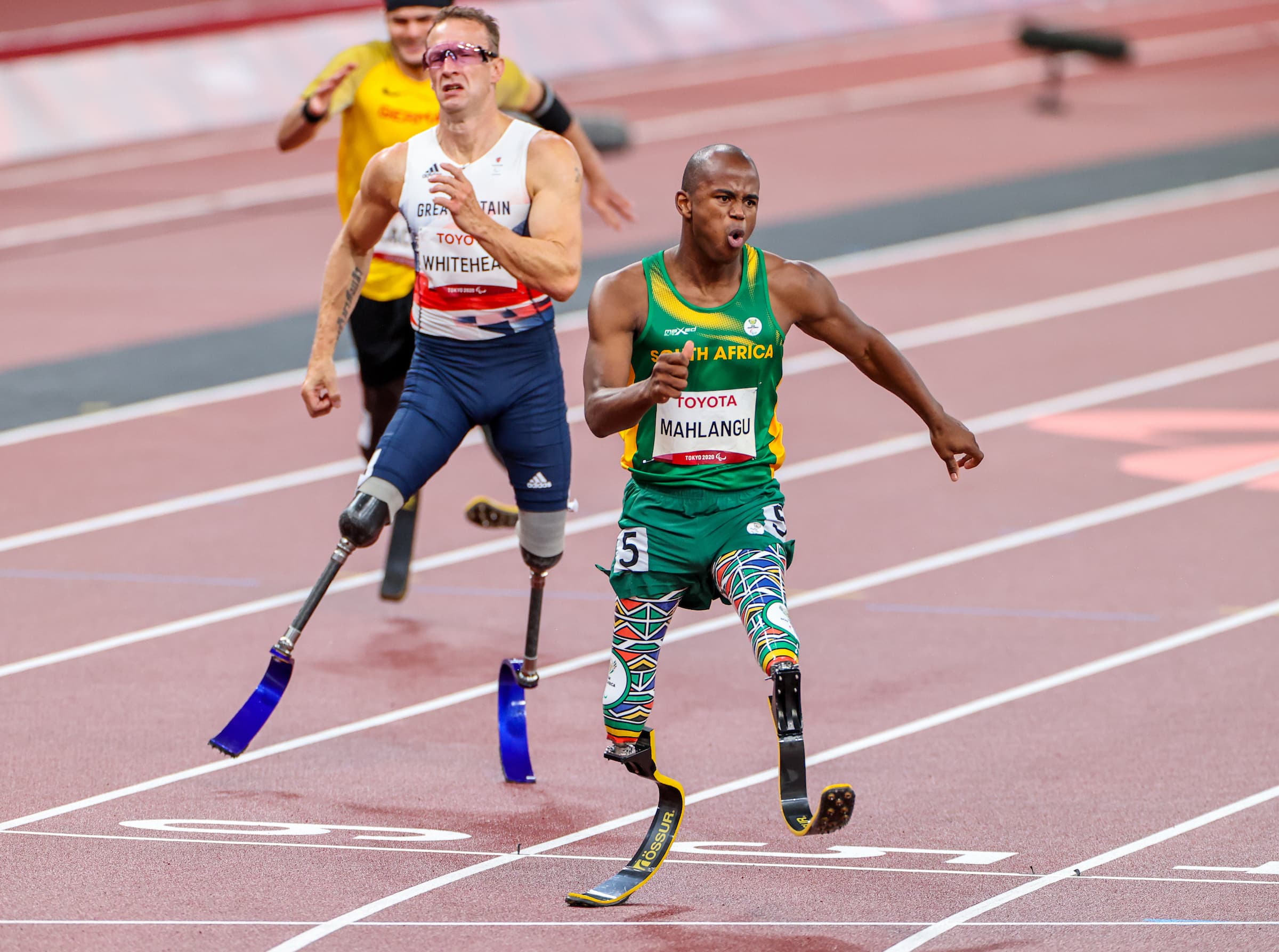 South African Paralympic medallist in action